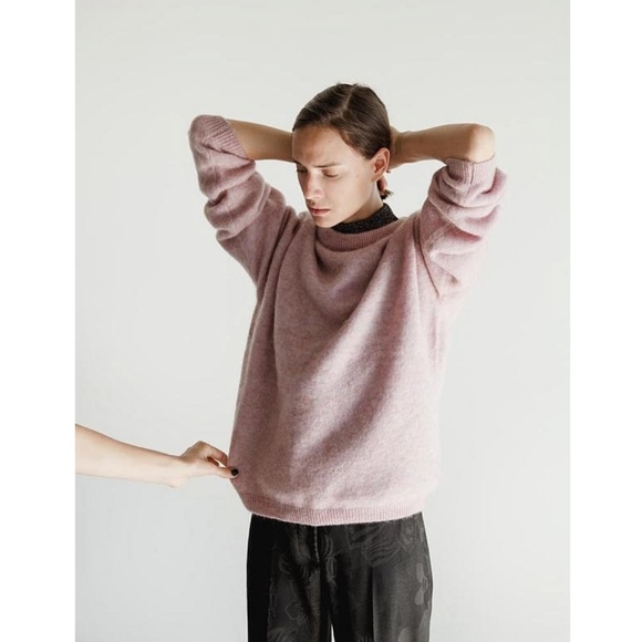 Acne Studios Unicorn Lavender Crew Neck Mohair Wool Sweater - Picture 9 of 14